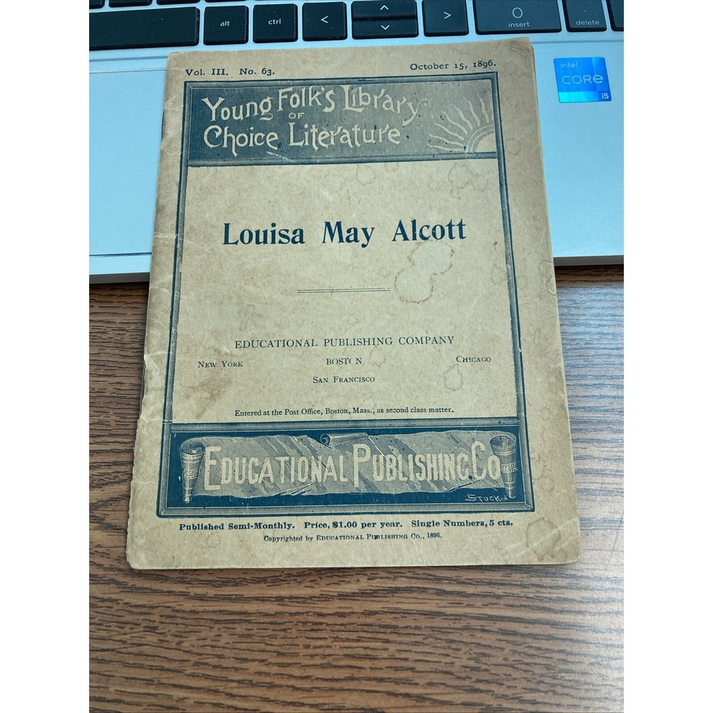 circa 1890 Young Folks Library  of Choice literature #63 Louisa May Alcott